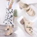 Size:5-10 Women Plus Size Color Blocking Block Heel 3