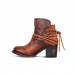 Vintage Women Vintage Bohemian Lace-up Short Boots