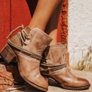 Vintage Women Vintage Bohemian Lace-up Short Boots