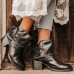 Vintage Women Vintage Bohemian Lace-up Short Boots