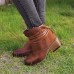 Vintage Women Vintage Bohemian Lace-up Short Boots