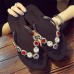 Size：4.5-8.5Women Fashion Rhinestone Decorative Flat 3