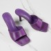 Size:4.5-10 Women Sexy Square Head Purple Stiletto 3