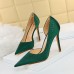 Women Fashion Sexy Snakes Pointed Toe Solid Color Stiletto Shoes Pumps