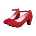 Women'S Fashion Suede Platform Buckle Chunky Heel Pumps