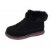 Suede Winter Women Fashion Lace-Up Velvet Warm Solid Color Round Toe Flat Snow Boots