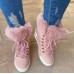 Autumn Winter Women Fashion Thick Warm Plush Round Head Thick-Soled Short Boots