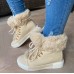 Autumn Winter Women Fashion Thick Warm Plush Round Head Thick-Soled Short Boots