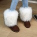 Autumn And Winter Women Fashion Plus Size Plush Thick-Soled Non-Slip Round Toe Mid-Calf Snow Boots