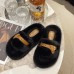 Autumn And Winter Women Fashionable Plus-Size Plush Round Toe Flat 3