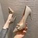 Women Fashion Chain Decorative Woven Pointed Toe Pumps