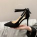 Women Fashion Sexy Hollow Cross Strap Pointed Toe Pumps