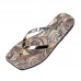 Rose Flower Printed Women Fashionable Outfit Casual Square Toe Beach Flat 3 Flip-Flops