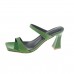 Summer Women Fashion Square Toe 3 With High Heel