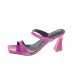 Summer Women Fashion Square Toe 3 With High Heel