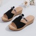 Summer Women Fashion Casual Plus Size Roman Style Round Toe Wedge Heel 3