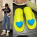 Summer Women Fashion Plus Size Cute Three-Dimensional Heart-Shaped Flip-Flop 3