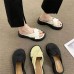 Summer Women Fashion Casual Cross Round Toe Thick-Soled 3