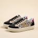 Women Fashion Casual Plus Size Leopard Stars Thick-Soled Sneaker