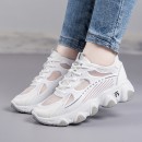 Women Casual Mesh Breathable Lace-Up Thick-Soled Sneaker