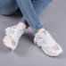 Women Casual Mesh Breathable Lace-Up Thick-Soled Sneaker