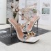 Plus Size Women Fashion Rhinestone Metal Decorative High Heel Sandals