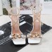 Plus Size Women Fashion Rhinestone Metal Decorative High Heel Sandals