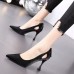 Size:4-8.5 Women Fashion Solid Color Bow Decoration Pumps